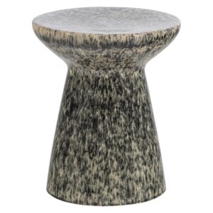 WOOOD Tmavě šedý keramický odkládací stolek Fleck ø 35 cm