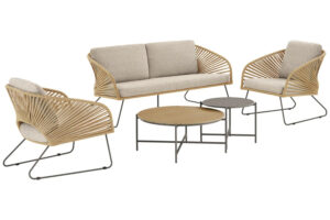 Nordic Living Béžový zahradní set pohovky