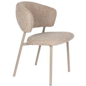 White Label Béžová čalouněná jídelní židle JASMINE