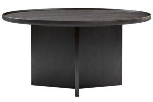 Woodman Černý dubový konferenční stolek Cala ⌀ 83 cm