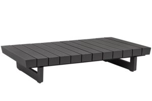 Bizzotto Šedý hliníkový zahradní stolek Infinity 126 x 74 cm