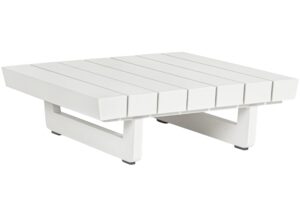 Bizzotto Bílý hliníkový zahradní stolek Infinity 74 x 74 cm