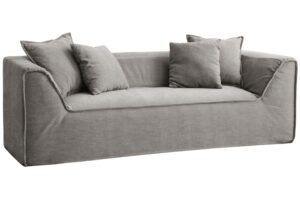 Micadoni Šedá dvoumístná pohovka Milton 200 cm