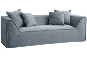 Micadoni Modrá dvoumístná pohovka Milton 200 cm