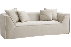 Micadoni Světle béžová dvoumístná pohovka Milton 200 cm