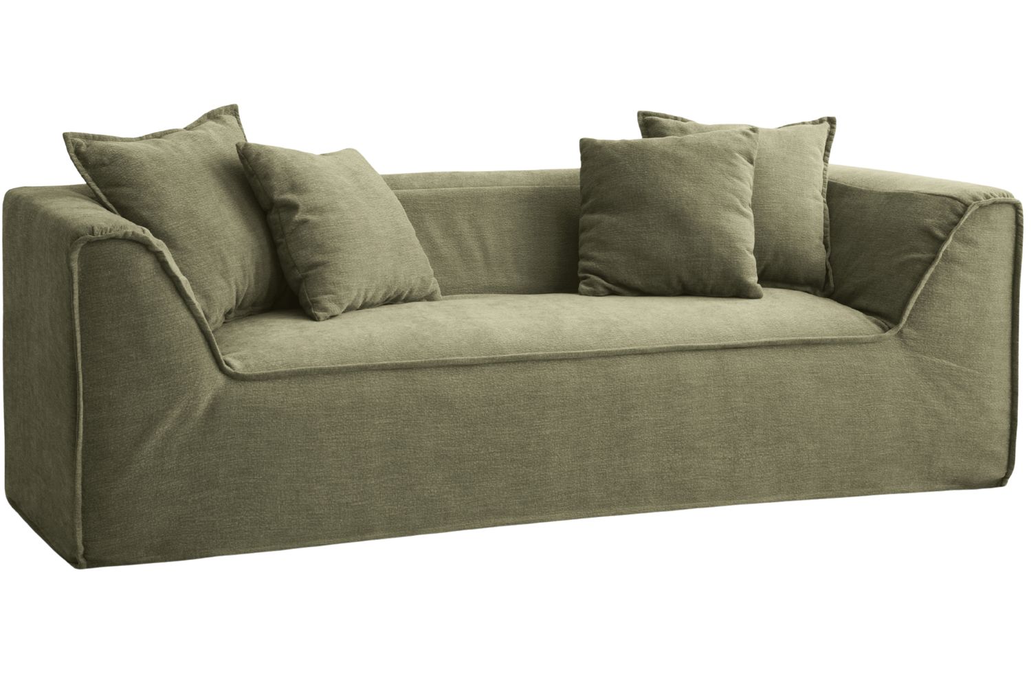 Micadoni Světle zelená trojmístná pohovka Milton 230 cm