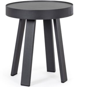 Bizzotto Černý kovový zahradní stolek Spyro ⌀ 41 cm