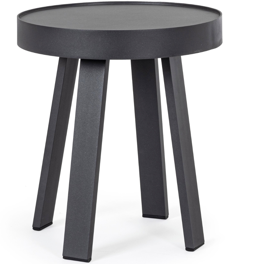 Bizzotto Černý kovový zahradní stolek Spyro ⌀ 41 cm