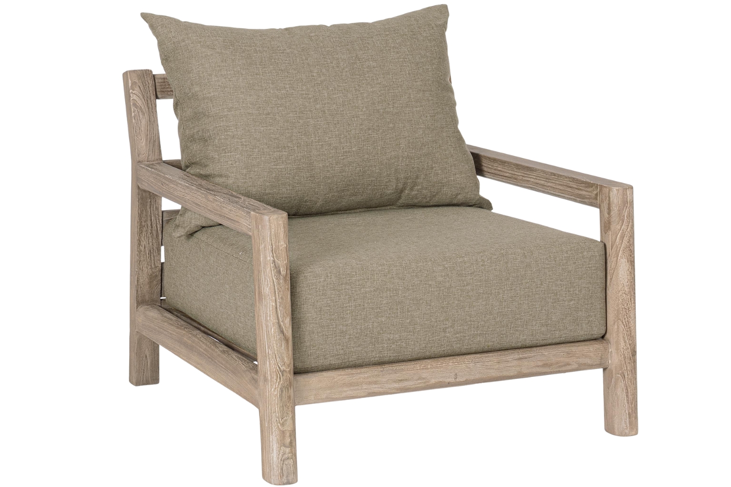 Bizzotto Dřevěné zahradní křeslo Maynard s polštáři