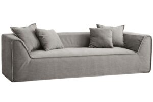 Micadoni Šedá čtyřmístná pohovka Milton 260 cm