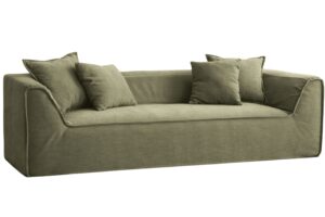 Micadoni Světle zelená čtyřmístná pohovka Milton 260 cm