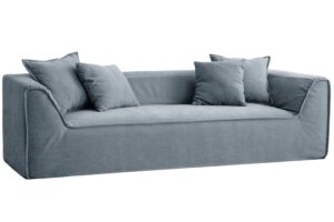 Micadoni Modrá čtyřmístná pohovka Milton 260 cm