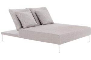 Bizzotto Světle šedé zahradní dvojlehátko Viper