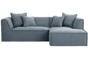 Micadoni Modrá rohová pohovka Milton 270 cm