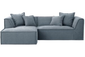 Micadoni Modrá rohová pohovka Milton 270 cm