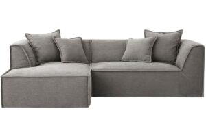 Micadoni Šedá rohová pohovka Milton 270 cm