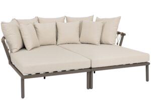 Bizzotto Béžovo-hnědý set dvou lehátek Lanai