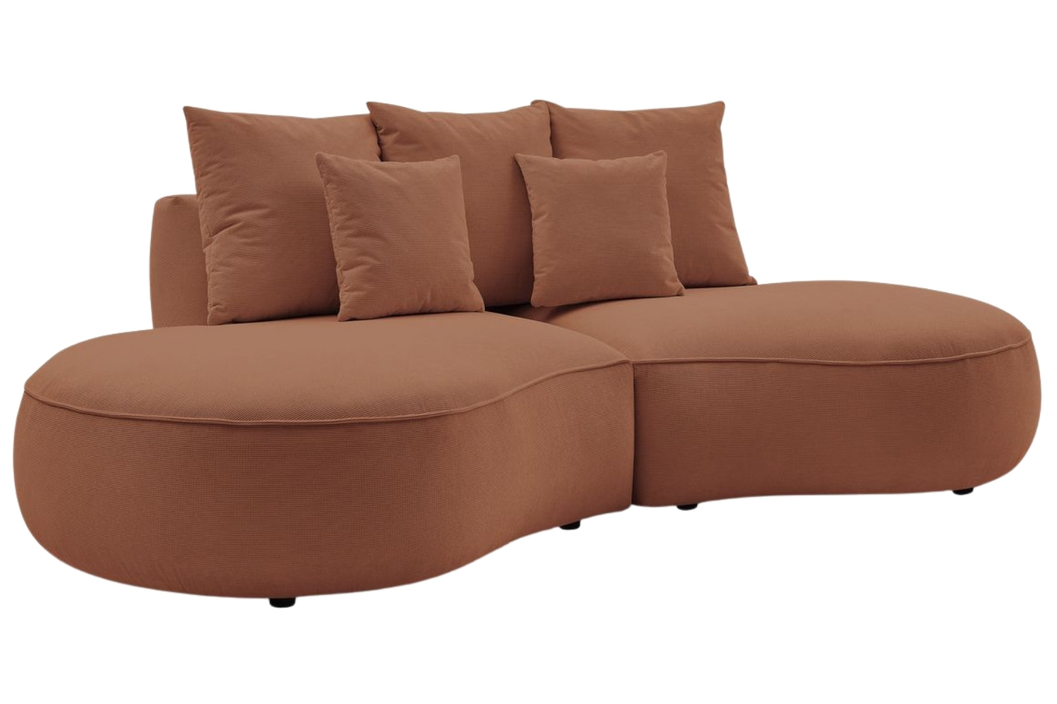 Bobochic Paris Terakotově oranžová trojmístná pohovka Saint-Germain 260 cm