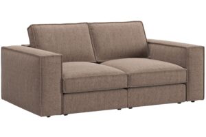 Micadoni Hnědá dvoumístná pohovka Pola 206 cm