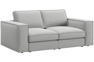 Micadoni Světle šedá dvoumístná pohovka Pola 206 cm