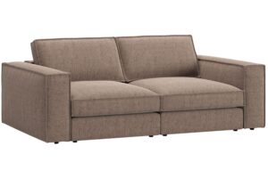 Micadoni Hnědá trojmístná pohovka Pola 236 cm