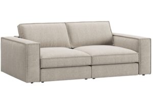 Micadoni Pískově hnědá trojmístná pohovka Pola 236 cm