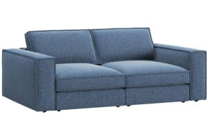 Micadoni Tmavě modrá trojmístná pohovka Pola 236 cm