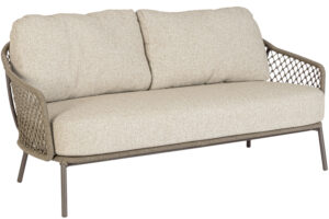 Bizzotto Béžová kovová zahradní pohovka Corbeta 164 cm