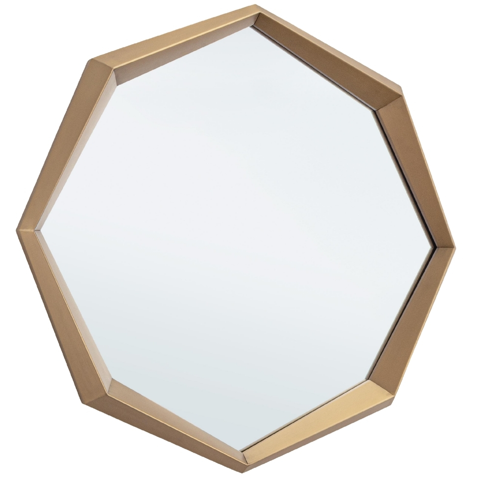 Bizzotto Zlaté kovové závěsné zrcadlo Gursky 80 x 80 cm