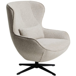 Kave Home Béžové čalouněné otočné křeslo Sorile