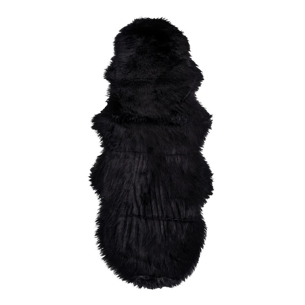 House Nordic Umělá ovčí kožešina 60x180cm černá