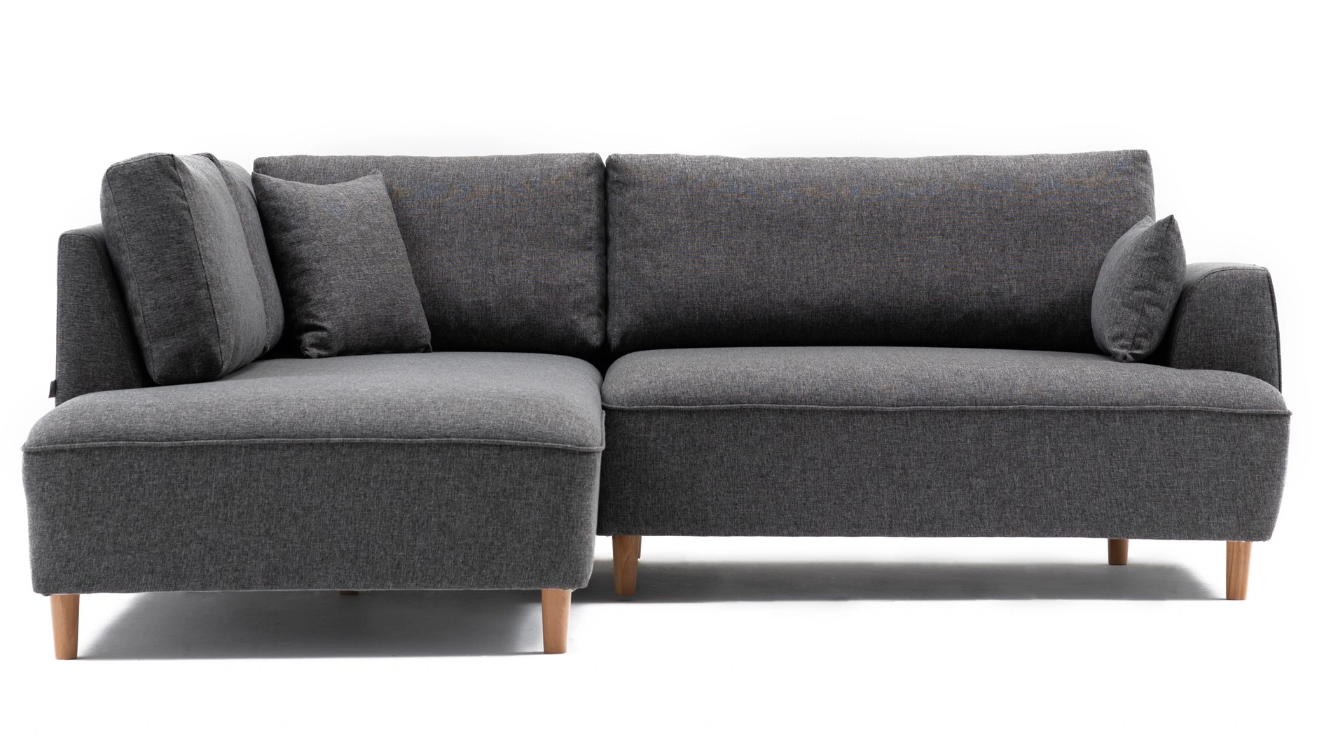 Hanah Home Rohová pohovka FELIX tmavě šedá levá