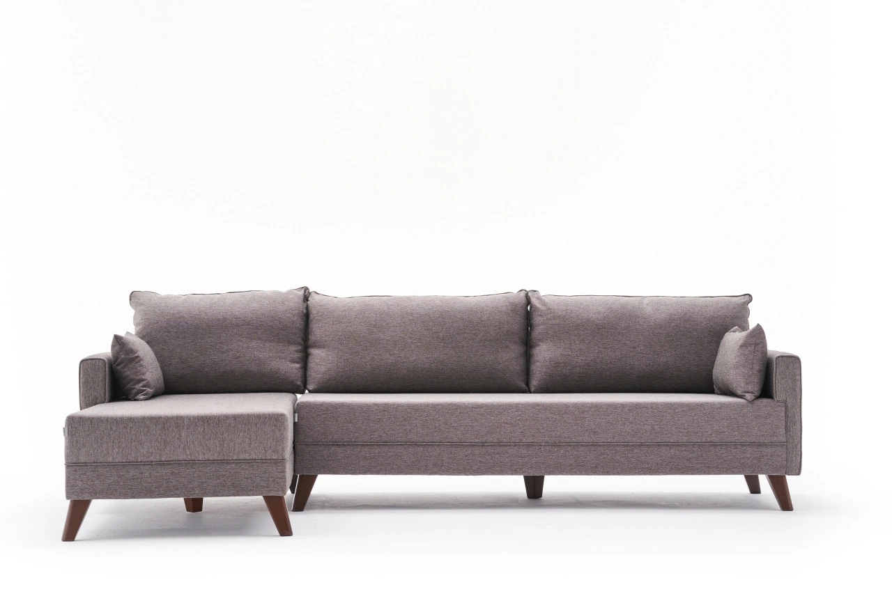 Hanah Home Designová pohovka BELLA hnědá levá 275 cm