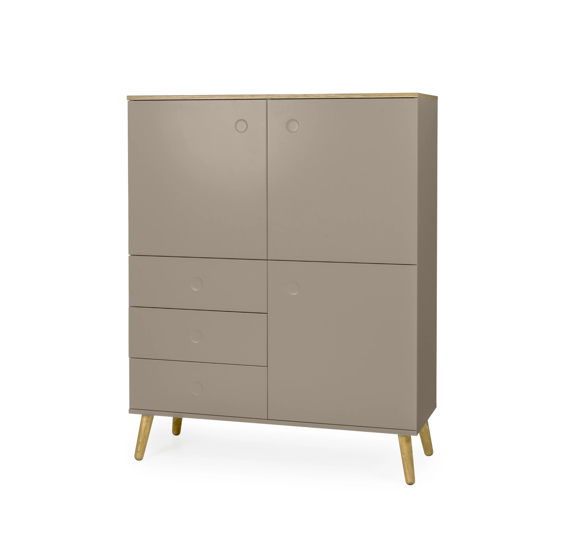 TENZO Dřevěný kabinet DOT hnědý 137x109cm