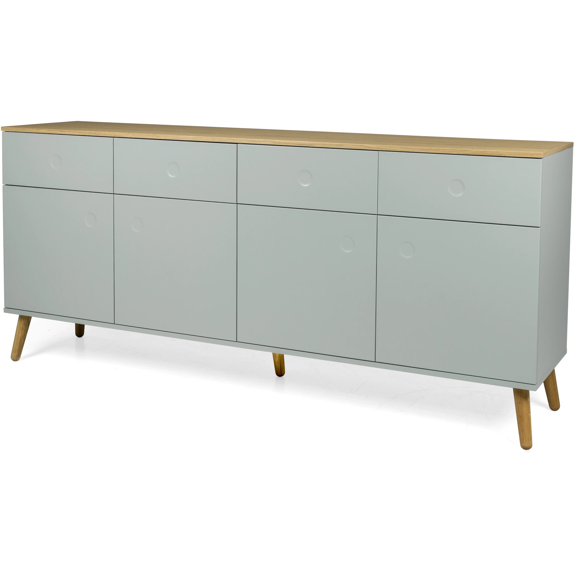 TENZO Dřevěná komoda DOT světle zelená 192cm