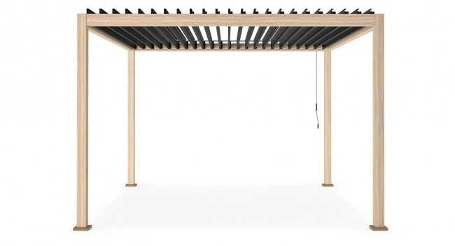 BIZZOTTO Světlá hliníková pergola s uzavíracími lamelami OCEAN 3