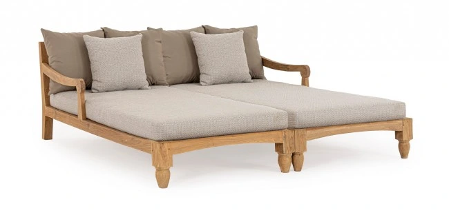BIZZOTTO Teakový lounge set BALI natural 206x87 cm
