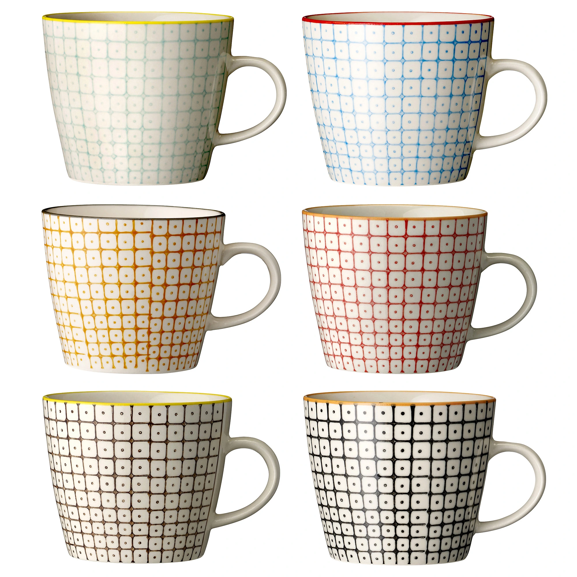 BLOOMINGVILLE Set 6 hrnků s uchem CARLA 300 ml