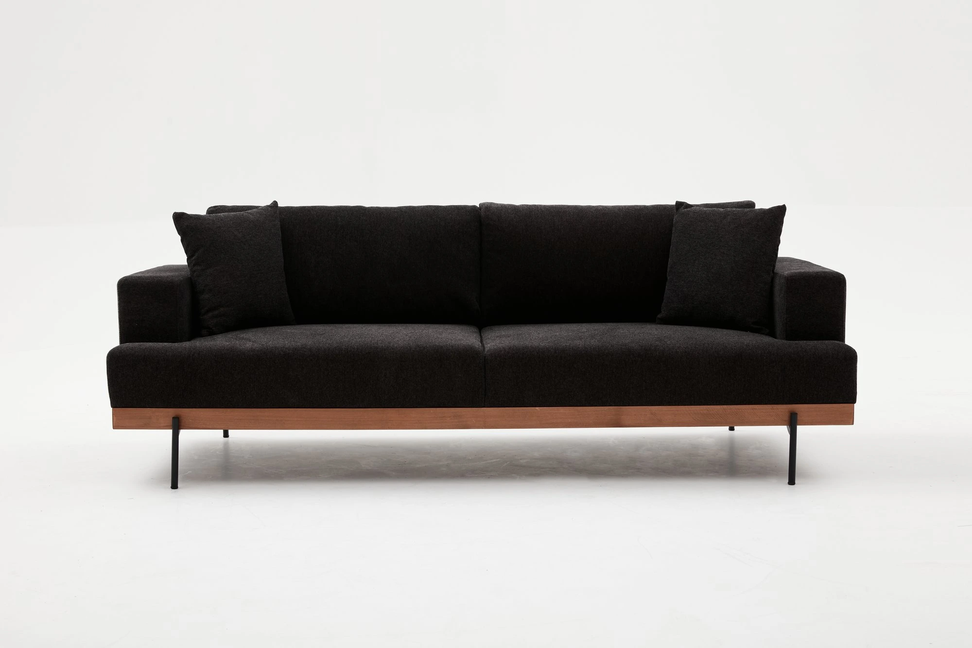 Hanah Home Třímístná pohovka LIVA antracitová 227 cm