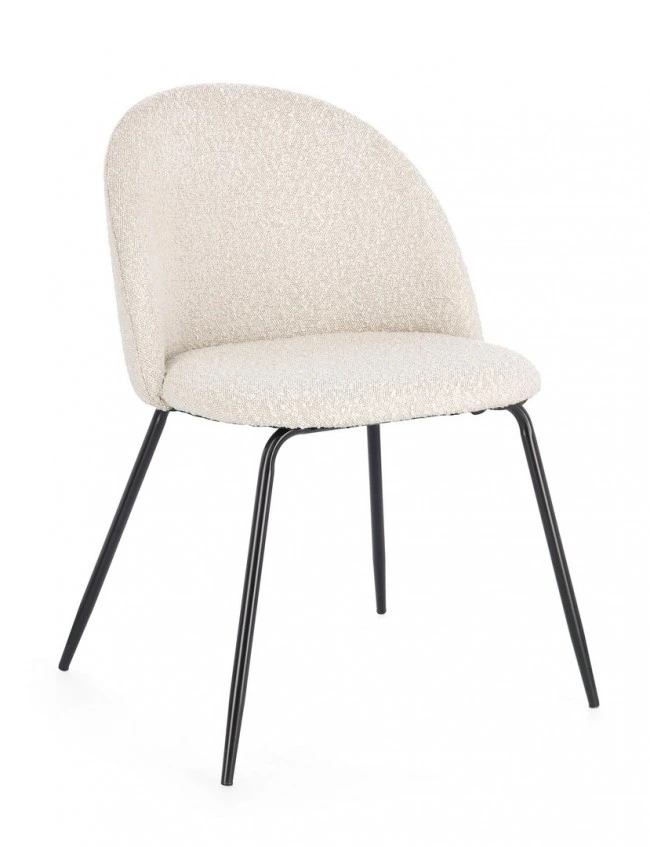 BIZZOTTO Jídelní židle TANYA bílá s černými nohami